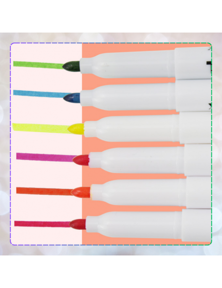 Pisaki Do Tkanin Ubrań Koszulek Markery Flamastry Mazaki Zestaw 6 kolorów