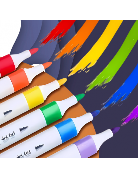 FLAMASTRY PISAKI AKRYLOWE DO RÓŻNYCH POWIERZCHNI 48 szt Acrylic Marker