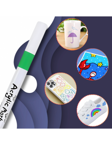 FLAMASTRY PISAKI AKRYLOWE DO RÓŻNYCH...