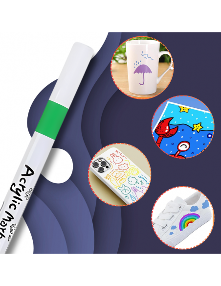 FLAMASTRY PISAKI AKRYLOWE DO RÓŻNYCH POWIERZCHNI 48 szt Acrylic Marker