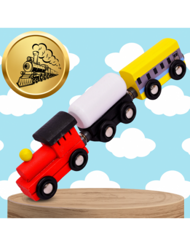 DREWNIANA KOLEJKA TOR POCIAG 48 el....