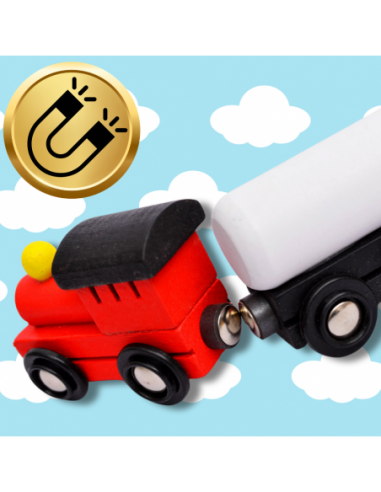 DREWNIANA KOLEJKA TOR POCIAG 48 el....