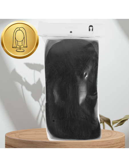 PERUKA WŁOSY KRÓTKIE CZARNE Z GRZYWKĄ KARNAWAŁ PARTY FOTOBUDKA PANIEŃSKI URODZINY