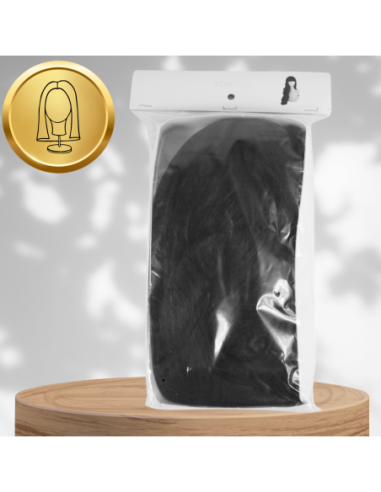 PERUKA WŁOSY DŁUGIE CZARNE Z GRZYWKĄ...