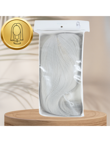 PERUKA WŁOSY KRÓTKIE SIWE Z GRZYWKĄ...