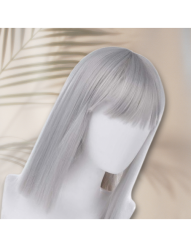 PERUKA WŁOSY KRÓTKIE SIWE Z GRZYWKĄ...