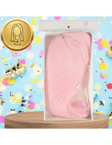 PERUKA WŁOSY DŁUGIE RÓŻOWA Z GRZYWKĄ...