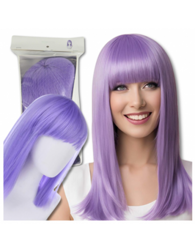 PERUKA WŁOSY DŁUGIE FIOLETOWA Z...