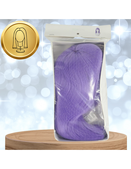 PERUKA WŁOSY DŁUGIE FIOLETOWA Z GRZYWKĄ KARNAWAŁ PARTY FOTOBUDKA PANIEŃSKI URODZINY