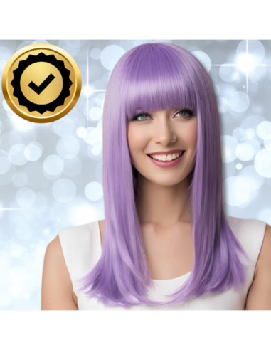 PERUKA WŁOSY DŁUGIE FIOLETOWA Z...