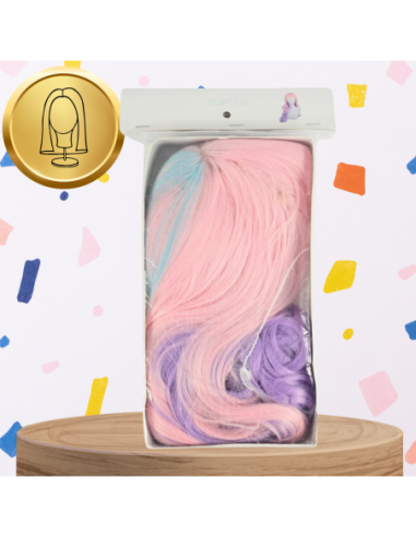 PERUKA WŁOSY DŁUGIE RÓŻOWO FIOLETOWA...