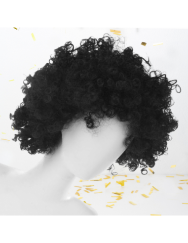 PERUKA WŁOSY CZARNE AFRO KARNAWAŁ...