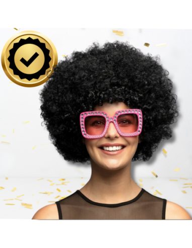 PERUKA WŁOSY CZARNE AFRO KARNAWAŁ...