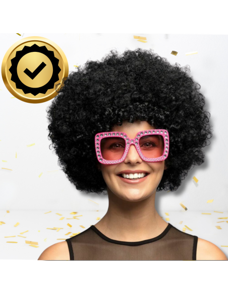 PERUKA WŁOSY CZARNE AFRO KARNAWAŁ PARTY FOTOBUDKA PANIEŃSKI URODZINY