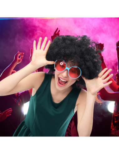 PERUKA WŁOSY CZARNE AFRO KARNAWAŁ...