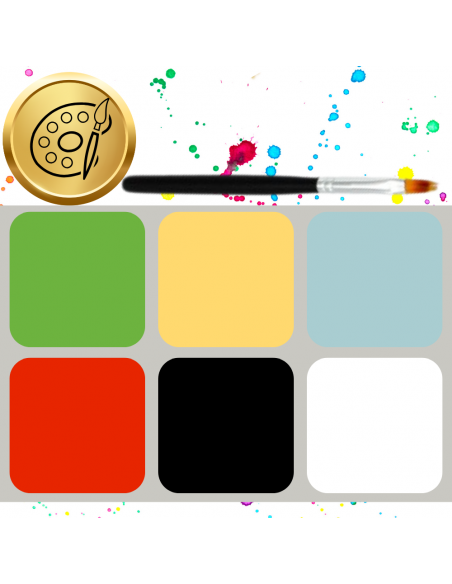 FARBY DO TWARZY ZMYWALNE FARBKI DO MALOWANIA CIAŁA ZESTAW KIESZONKOWY 6 KOLORÓW DZIECI