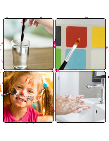 FARBY DO TWARZY ZMYWALNE FARBKI DO MALOWANIA CIAŁA ZESTAW KIESZONKOWY 6 KOLORÓW DZIECI