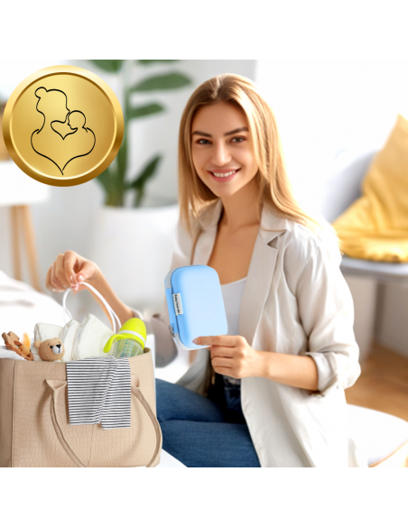 DUŻY ZESTAW KOSMETYCZNY PIELĘGNACYJNY DLA DZIECI NIEMOWLĄT + ETUI NICEkids NIEBIESKI