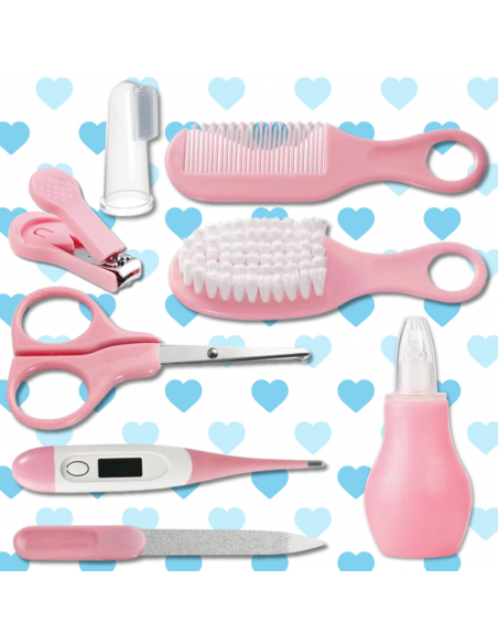 DUŻY ZESTAW KOSMETYCZNY PIELĘGNACYJNY DLA DZIECI NIEMOWLĄT + ETUI NICEkids RÓŻOWY