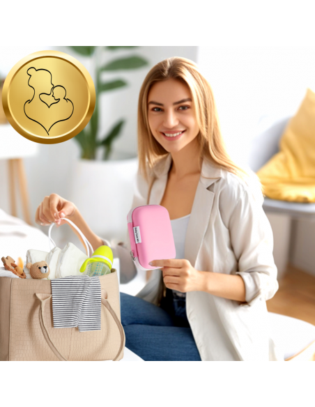 DUŻY ZESTAW KOSMETYCZNY PIELĘGNACYJNY DLA DZIECI NIEMOWLĄT + ETUI NICEkids RÓŻOWY