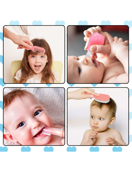 DUŻY ZESTAW KOSMETYCZNY PIELĘGNACYJNY DLA DZIECI NIEMOWLĄT + ETUI NICEkids RÓŻOWY