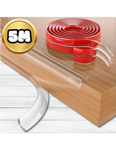 BEZBARWNA TAŚMA ZABEZPIECZAJĄCA KANTY MEBLI LISTWA NA ROGI OSŁONA KRAWĘDZI NICEKIDS 5m