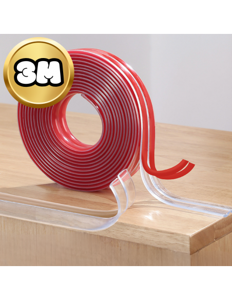 BEZBARWNA TAŚMA ZABEZPIECZAJĄCA KANTY MEBLI LISTWA NA ROGI OSŁONA KRAWĘDZI NICEKIDS 3m