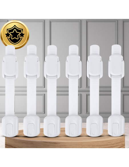 ZABEZPIECZENIA SZAFEK BLOKADA SZUFLAD MEBLI DRZWI PRZED DZIEĆMI MOCNA NICEKIDS BIAŁE