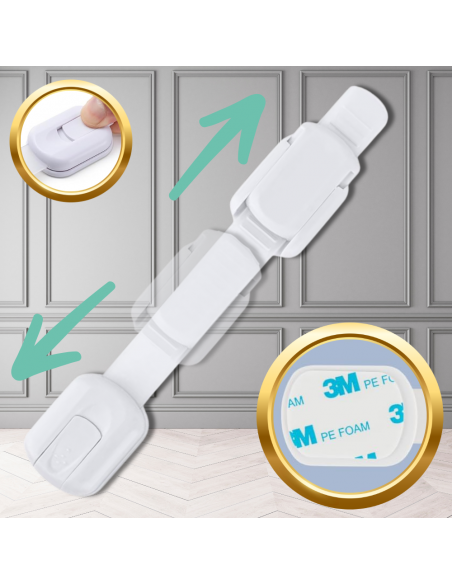ZABEZPIECZENIA SZAFEK BLOKADA SZUFLAD MEBLI DRZWI PRZED DZIEĆMI MOCNA NICEKIDS BIAŁE