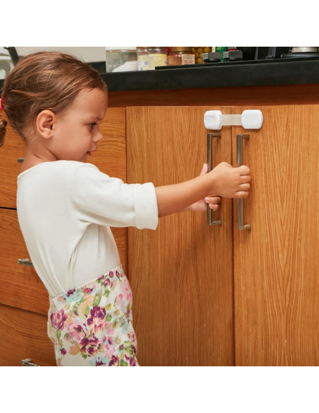 ZABEZPIECZENIA SZAFEK BLOKADA SZUFLAD MEBLI DRZWI PRZED DZIEĆMI MOCNA NICEKIDS BIAŁE