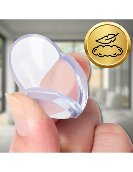 ZABEZPIECZENIE NAROŻNIKÓW NA ROGI STOŁÓW MEBLI NAROŻNIKI BEZBARWNE 12 SZT OKRĄGŁE