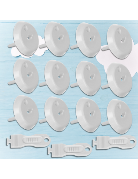 12x ZABEZPIECZENIE KONTAKTÓW GNIAZDEK ZAŚLEPKI ZATYCZKI OCHRONNE Z BOLCEM