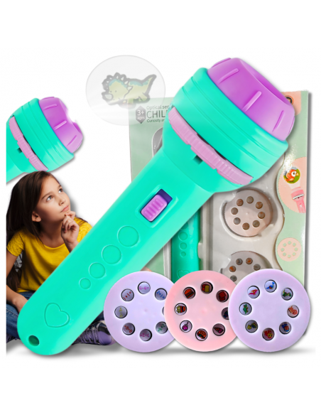 LATARKA PROJEKTOR DLA DZIECI POKAZ SLAJDÓW RZUTNIK OBRAZKÓW NA ŚCIANĘ SUFIT