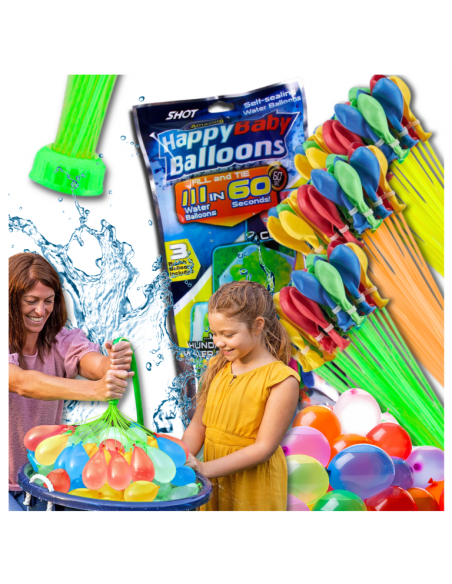 BALONY WODNE bomby na wodę Do Rzucania Baloniki XXL 111 szt dla dzieci