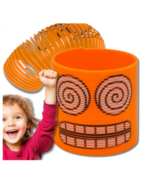 SPRĘŻYNA DLA DZIECI MAGICZNA SPRĘŻYNKA MAGIC SPRINGS EMOJI POMARAŃCZOWA