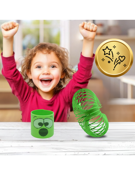 SPRĘŻYNA DLA DZIECI MAGICZNA SPRĘŻYNKA MAGIC SPRINGS EMOJI ZIELONA