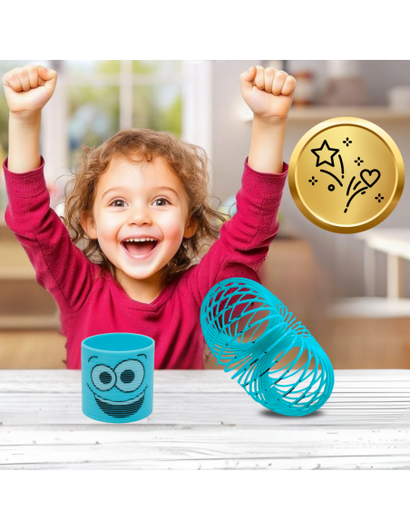 SPRĘŻYNA DLA DZIECI MAGICZNA SPRĘŻYNKA MAGIC SPRINGS EMOJI NIEBIESKA