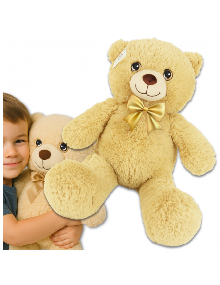 Duży Pluszowy Miś XXL 50 cm Kremowy Maskotka – Miękki Przytulanka dla Dzieci