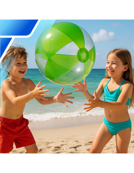 PIŁKA PLAŻOWA DMUCHANA NA BASEN OGRÓD DUŻA 53 CM ZIELONA