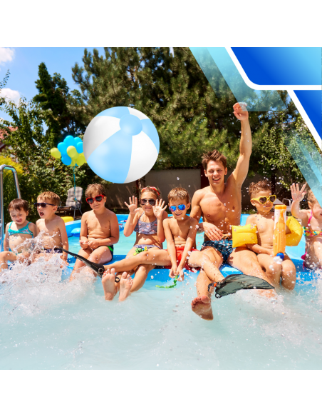 PIŁKA PLAŻOWA DMUCHANA NA BASEN OGRÓD DUŻA 53 CM NIEBIESKA