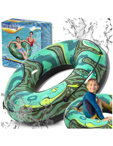 Koło do pływania dmuchane DUŻE dla dzieci dorosłych BESTWAY WĄŻ 119cm