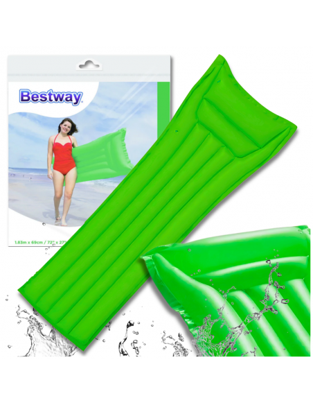 BESTWAY WYGODNY DMUCHANY NADMUCHIWANY MATERAC DO WODY PŁYWANIA 183 X 69 CM