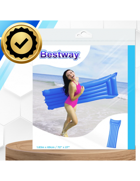 BESTWAY WYGODNY DMUCHANY NADMUCHIWANY MATERAC DO WODY PŁYWANIA 183 X 69 CM