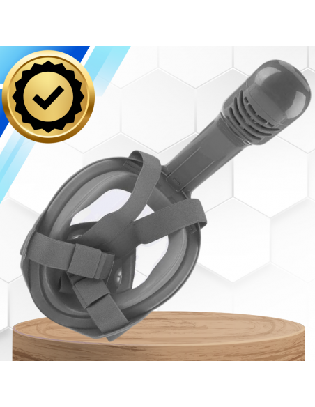 Maska do Nurkowania Pełnotwarzowa L/XL Składana do Pływania Snorkelingu SZARA