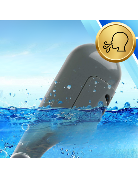 Maska do Nurkowania Pełnotwarzowa L/XL Składana do Pływania Snorkelingu SZARA