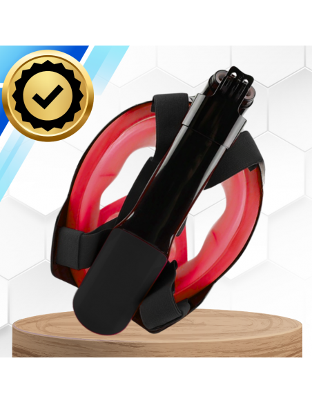 Maska do Nurkowania Pełnotwarzowa S/M Składana do Pływania Snorkelingu CZARNO CZERWONA