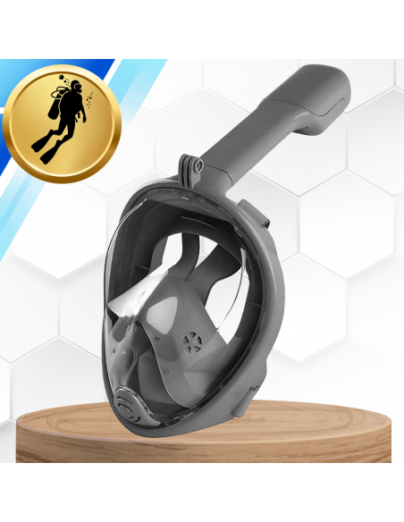 Maska do Nurkowania Pełnotwarzowa S/M Składana do Pływania Snorkelingu SZARA