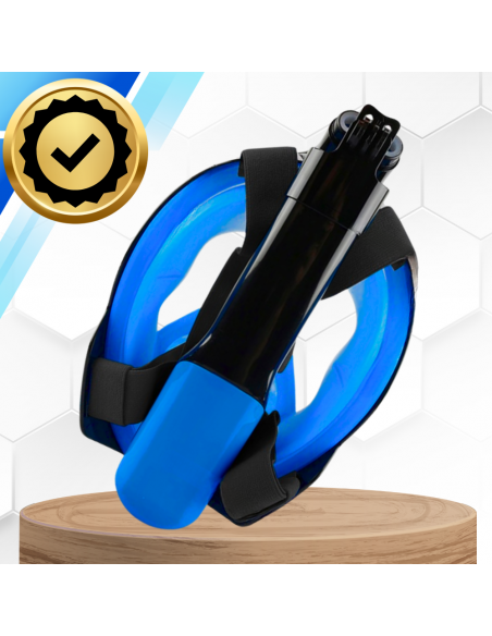 Maska do Nurkowania Pełnotwarzowa S/M Składana do Pływania Snorkelingu CZARNO NIEBIESKA