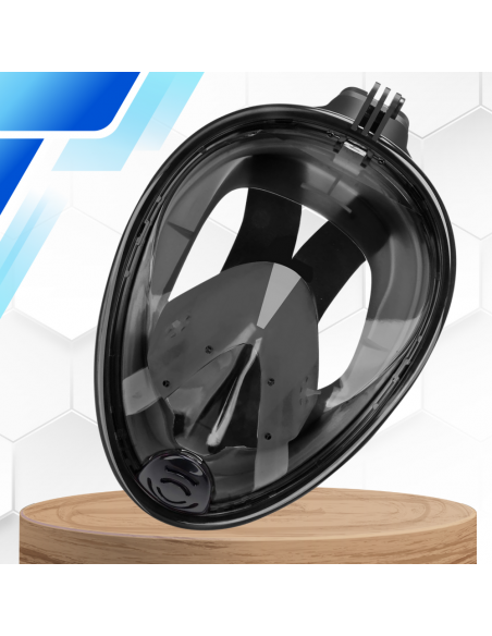 Maska do Nurkowania Pełnotwarzowa S/M Składana do Pływania Snorkelingu CZARNA