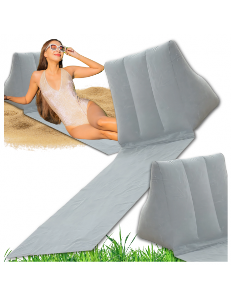 Mata plażowa z oparciem  składana leżanka turystyczna na plażę ogród camping